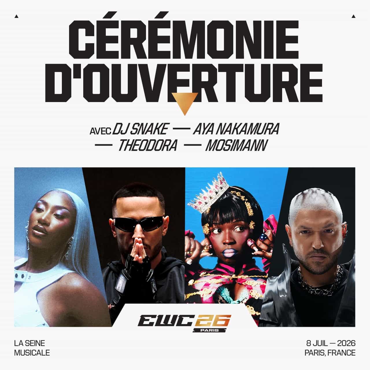 Cérémonie d’ouverture de l’Esports World Cup 2026